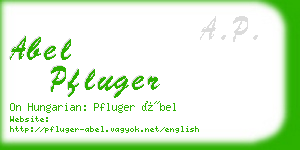 abel pfluger business card